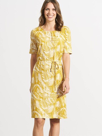 HempAge Dress ' Dress Jungle Print ' in Yellow: front