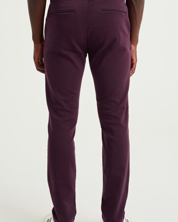 Coupe slim Pantalon chino WE Fashion en violet