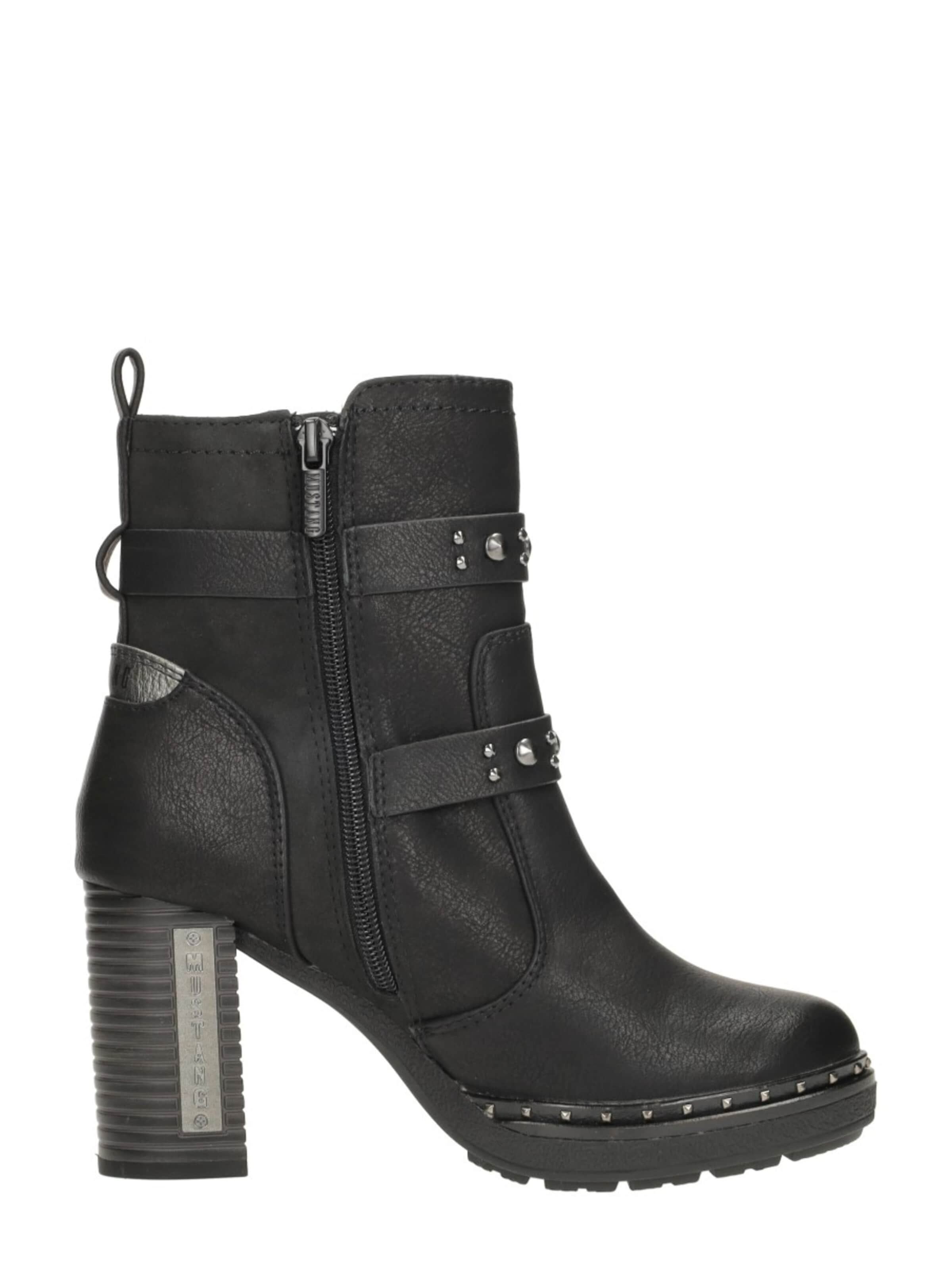 MUSTANG Boots 'Enkellaarsjes Hak' in Black