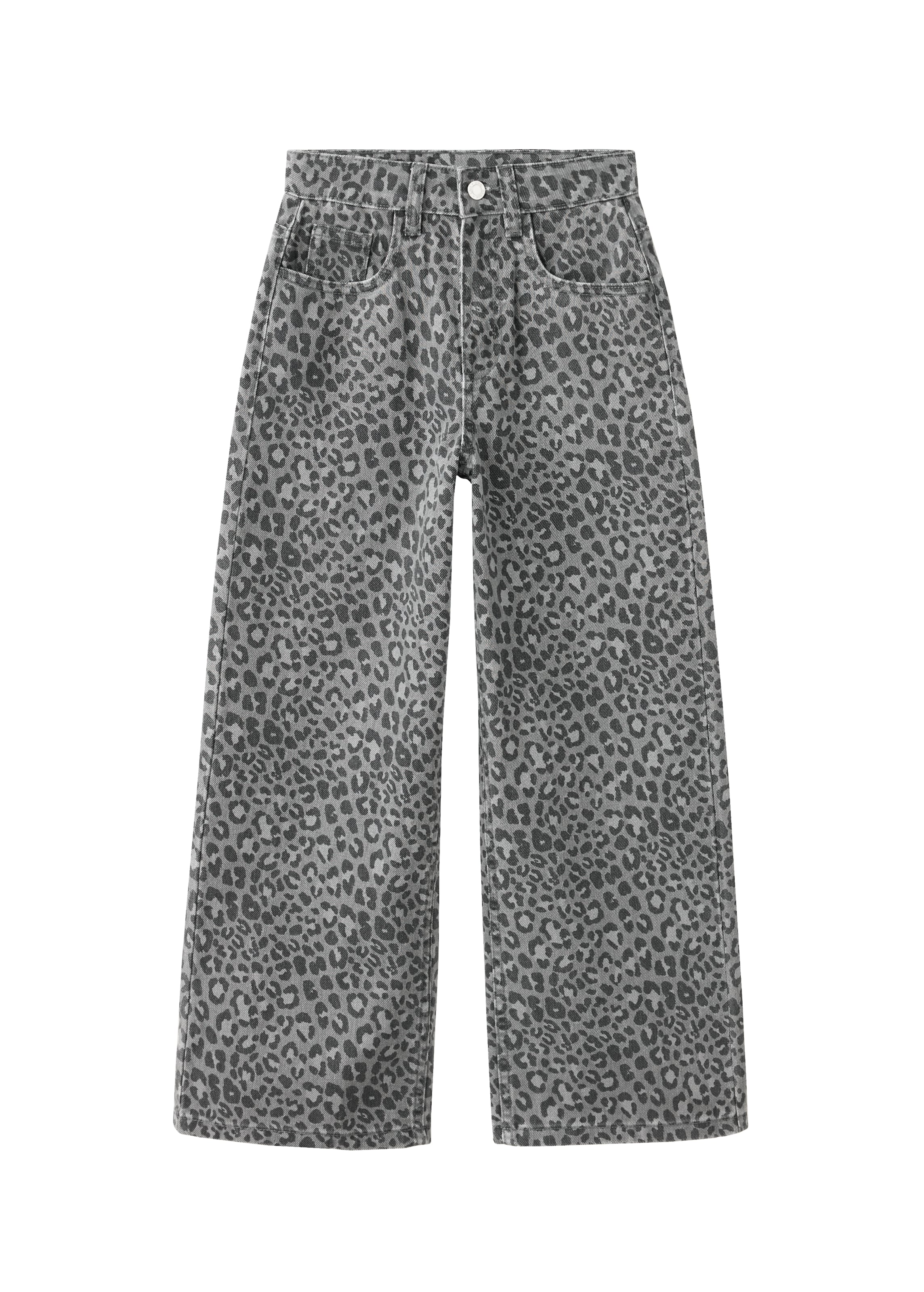 MANGO KIDS Wide Leg Jeans 'WIDEL' in Grau: Vorderseite