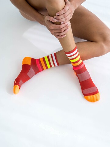 INCYLENCE Athletic Socks 'LEVELS' in Red