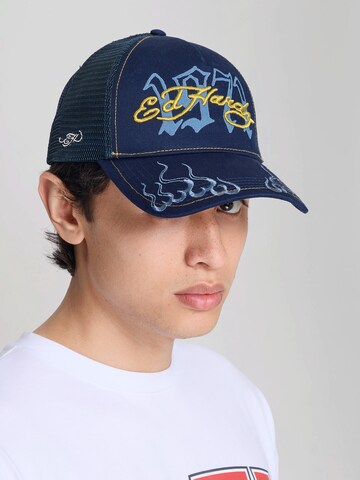 Ed Hardy Cap '1971' in Blue: front