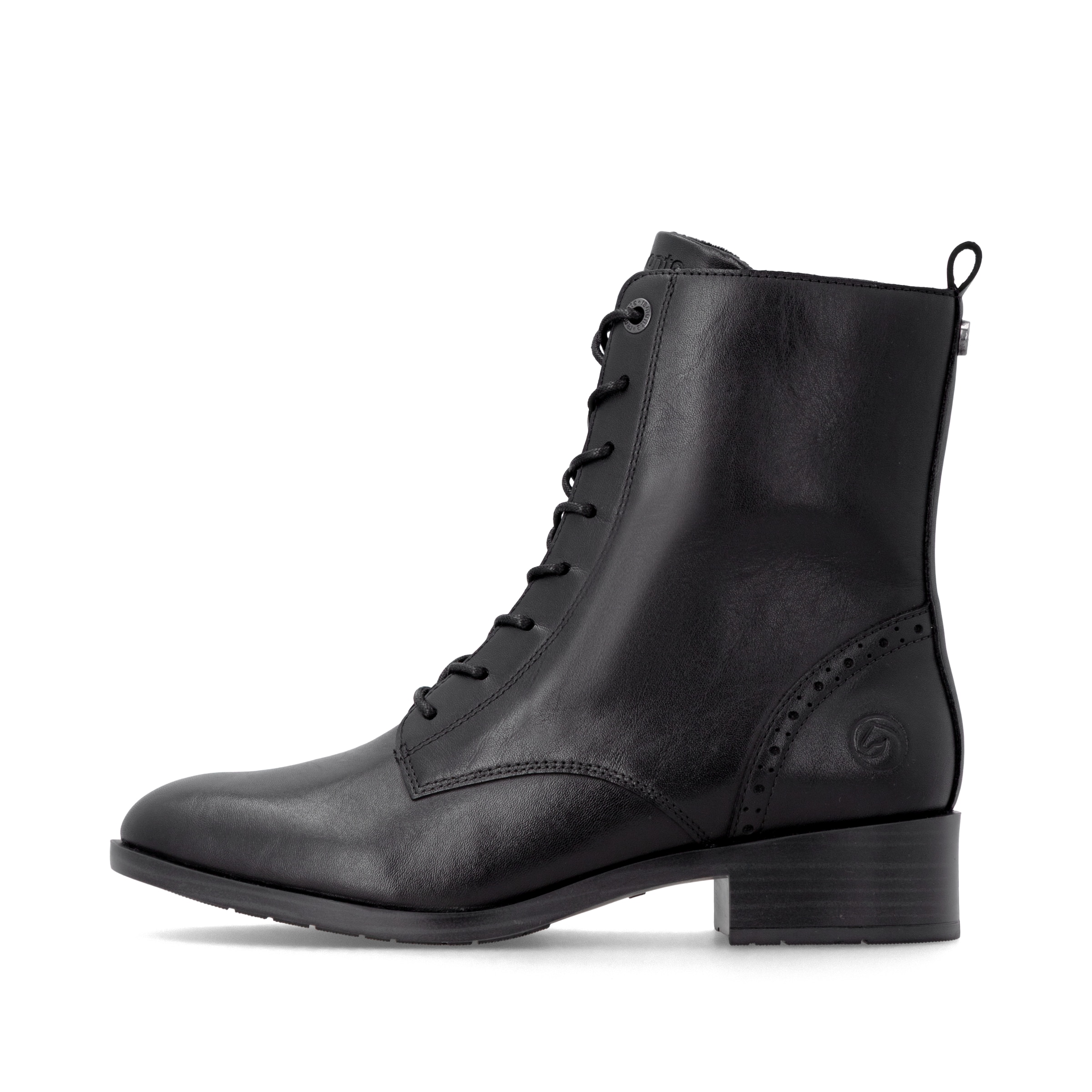 REMONTE Lace-Up Ankle Boots in Black