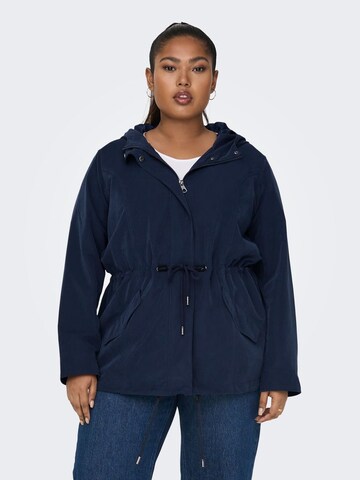 ONLY Carmakoma Tussenparka in Blauw: voorkant