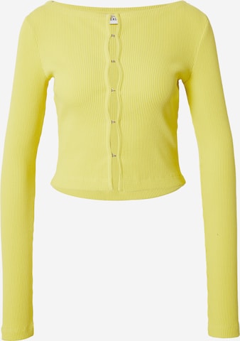 WEEKDAY Knit Cardigan 'Coralie' in Yellow: front