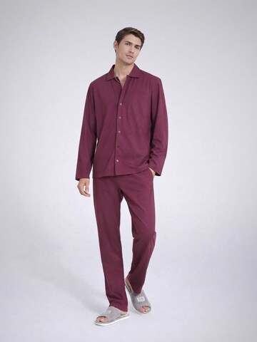 PANTONECLO Pyjama lang 'Pantoneclo Men’s Nightwear Set' in Rood
