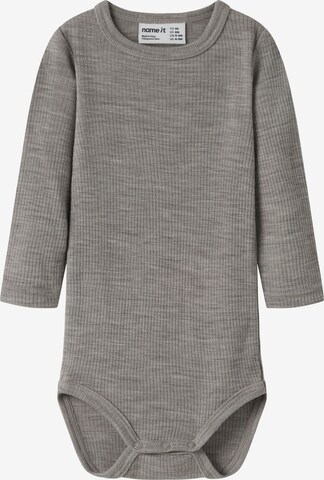 Barboteuse / body 'NBNWAX' NAME IT en gris : devant