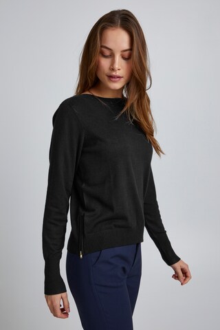 PULZ Jeans Sweater 'SARA' in Black: front