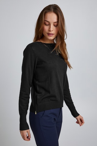 PULZ Jeans Sweater 'SARA' in Black: front