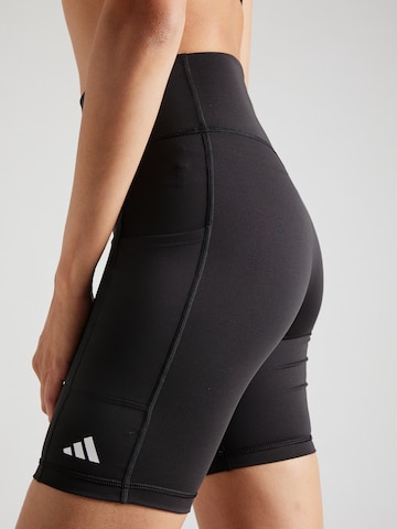 ADIDAS PERFORMANCE Skinny Παντελόνι φόρμας 'Optime' σε μαύρο