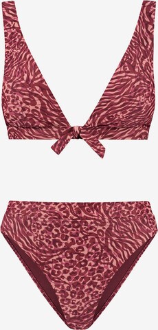 Shiwi Triangle Bikini in Brown: front