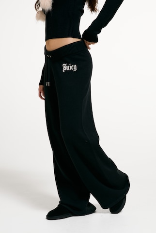 Juicy Couture Loosefit Hose in Schwarz: Vorderseite