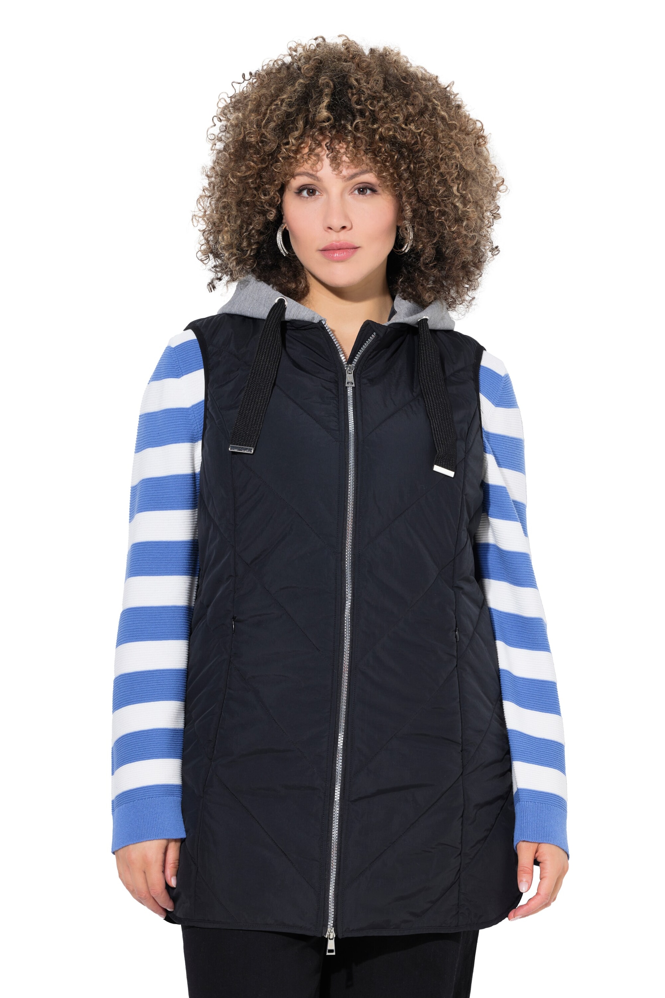 Ulla Popken Vest in Black: front