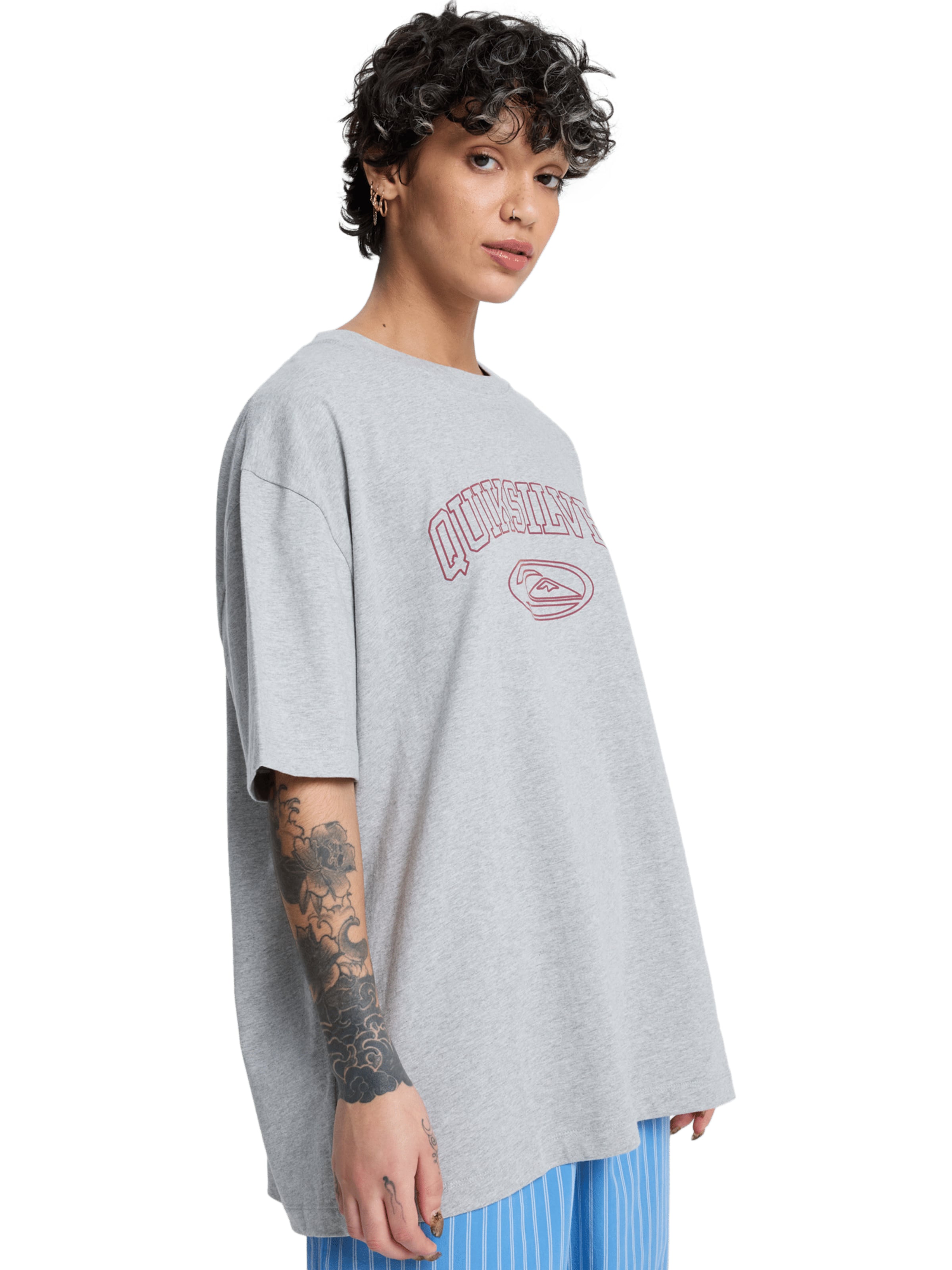 QUIKSILVER Shirt 'Boyfriend' in Grey
