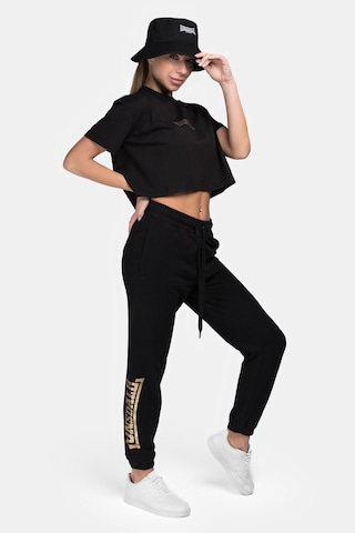 LONSDALE Tapered Broek 'Kerrysdale' in Zwart