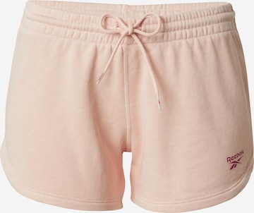 Reebok Обычный Спортивные штаны в Ярко-розовый: спереди