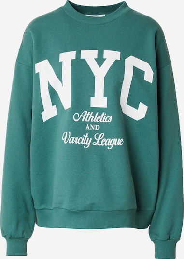 ABOUT YOU Sweater majica 'Tabea' u smaragdno zelena / bijela, Pregled proizvoda