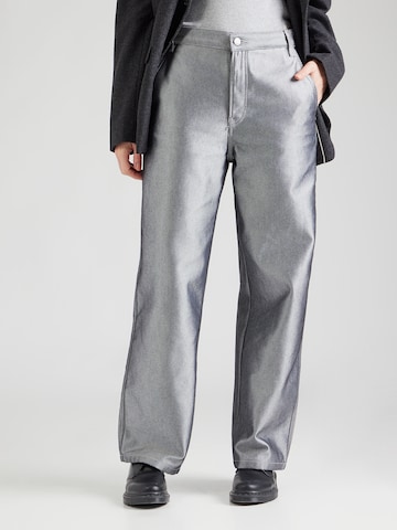 Wide Leg Jean Calvin Klein Jeans en argent : devant