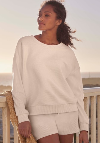 Sweat-shirt s.Oliver en beige : devant