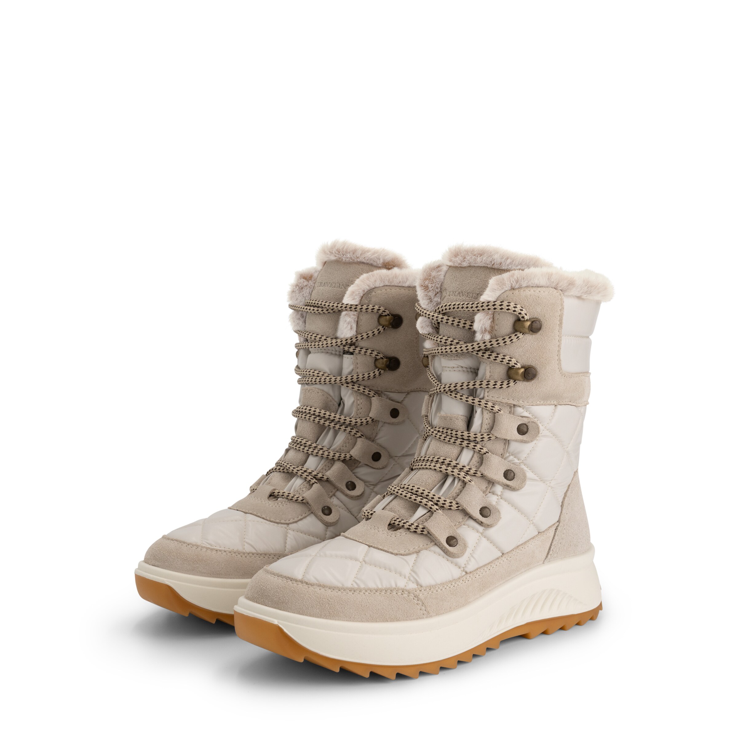 Bottes à lacets 'Davos' Travelin en beige
