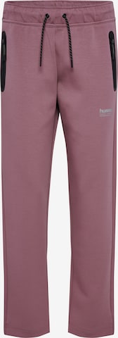 Hummel Regular Workout Pants in Pink: front