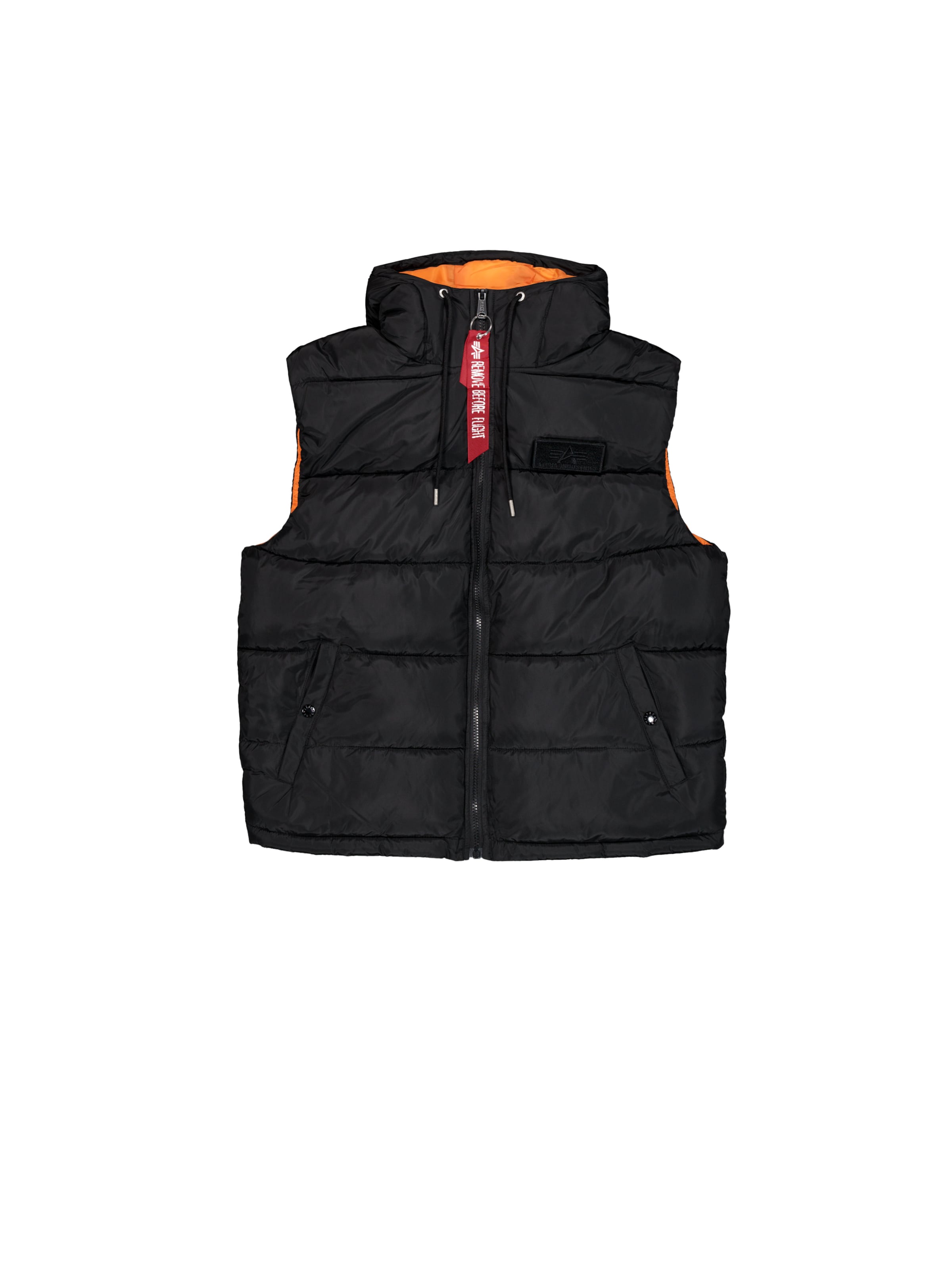 juoda ALPHA INDUSTRIES Liemenė: priekis