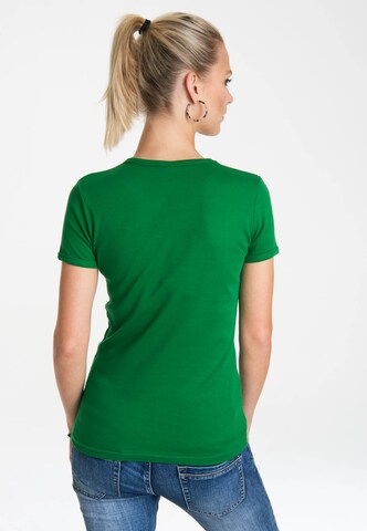 LOGOSHIRT Shirt 'Green Lantern Logo' in Groen