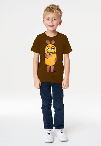 LOGOSHIRT Shirt 'Die Sendung mit der Maus - Maus' in Brown