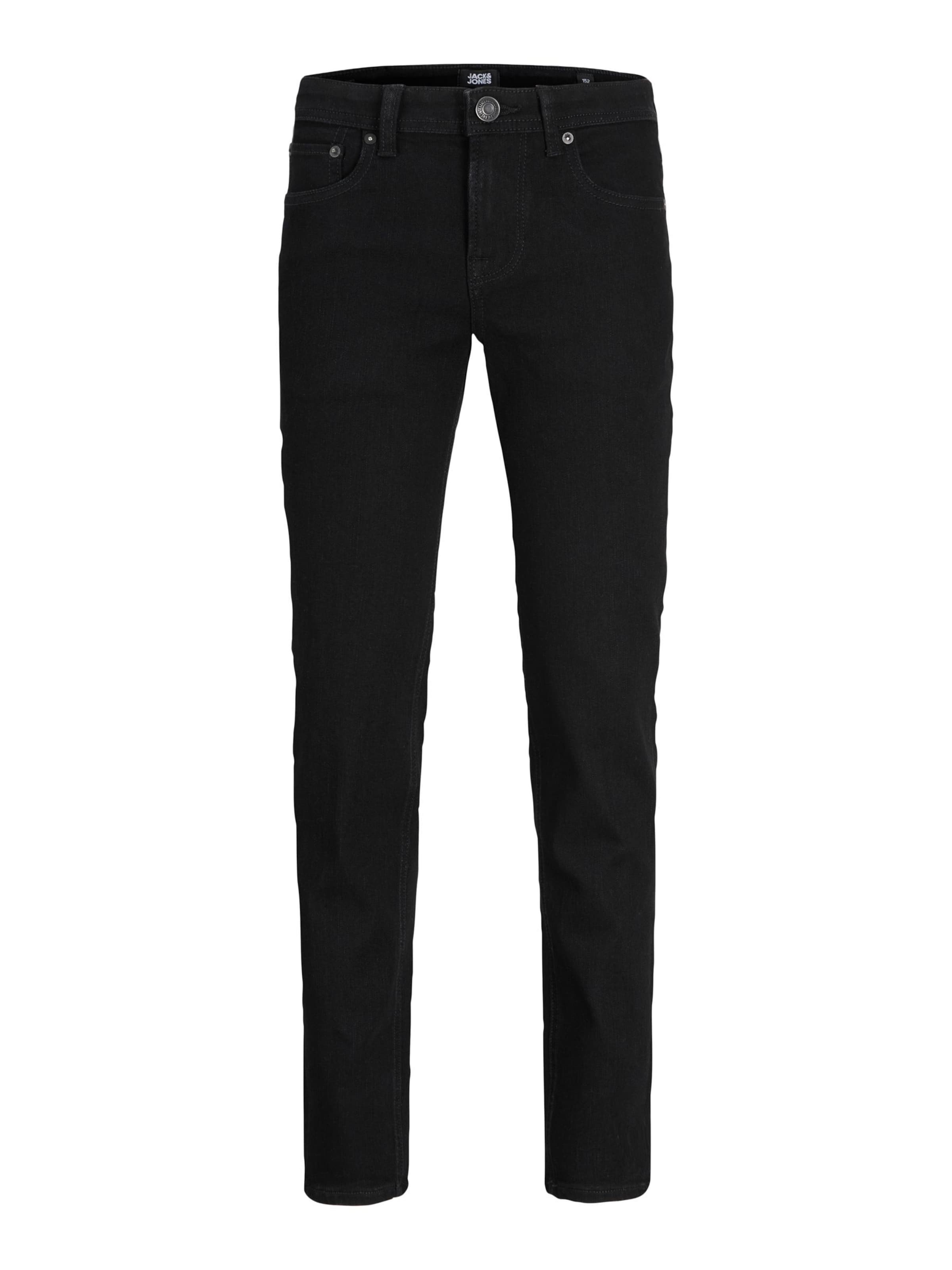 Coupe slim Jean 'JJIGlenn JJOriginal' Jack & Jones Junior en noir : devant