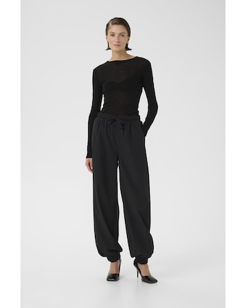 KAREN BY SIMONSEN Loosefit Broek 'Ethan' in Zwart: voorkant