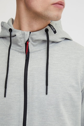 !Solid Zip-Up Hoodie 'Sdvidit' in Grey