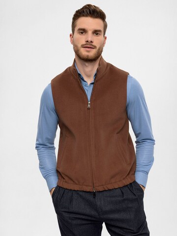 Antioch Vest in Brown: front