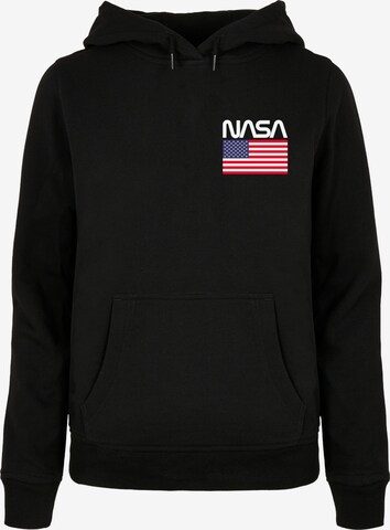 Sweat-shirt 'NASA - Stars and Stripes' Merchcode en noir : devant