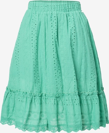 Influencer Kjol 'Broderie' i grön: framsida