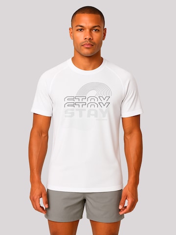 T-shirt 'Sports Stay Focused' F4NT4STIC en blanc : devant