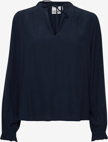 ICHI Blouse 'SIRI' in Blauw: voorkant