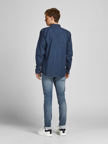 zils JACK & JONES Piegulošs Džinsi 'JJIGLENN JJICON JJ 857'