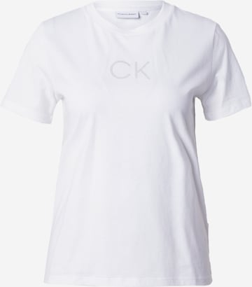 T-shirt Calvin Klein en blanc : devant