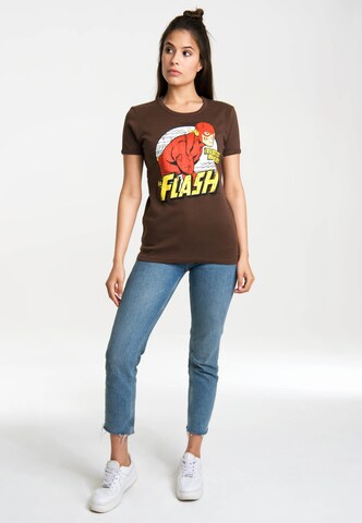 LOGOSHIRT T-Shirt 'Flash' in Braun