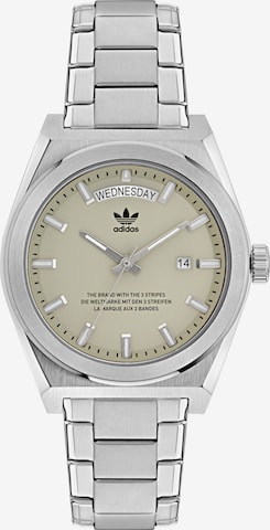 ADIDAS ORIGINALS Analog Watch 'CODE FIVE' in Silver: front