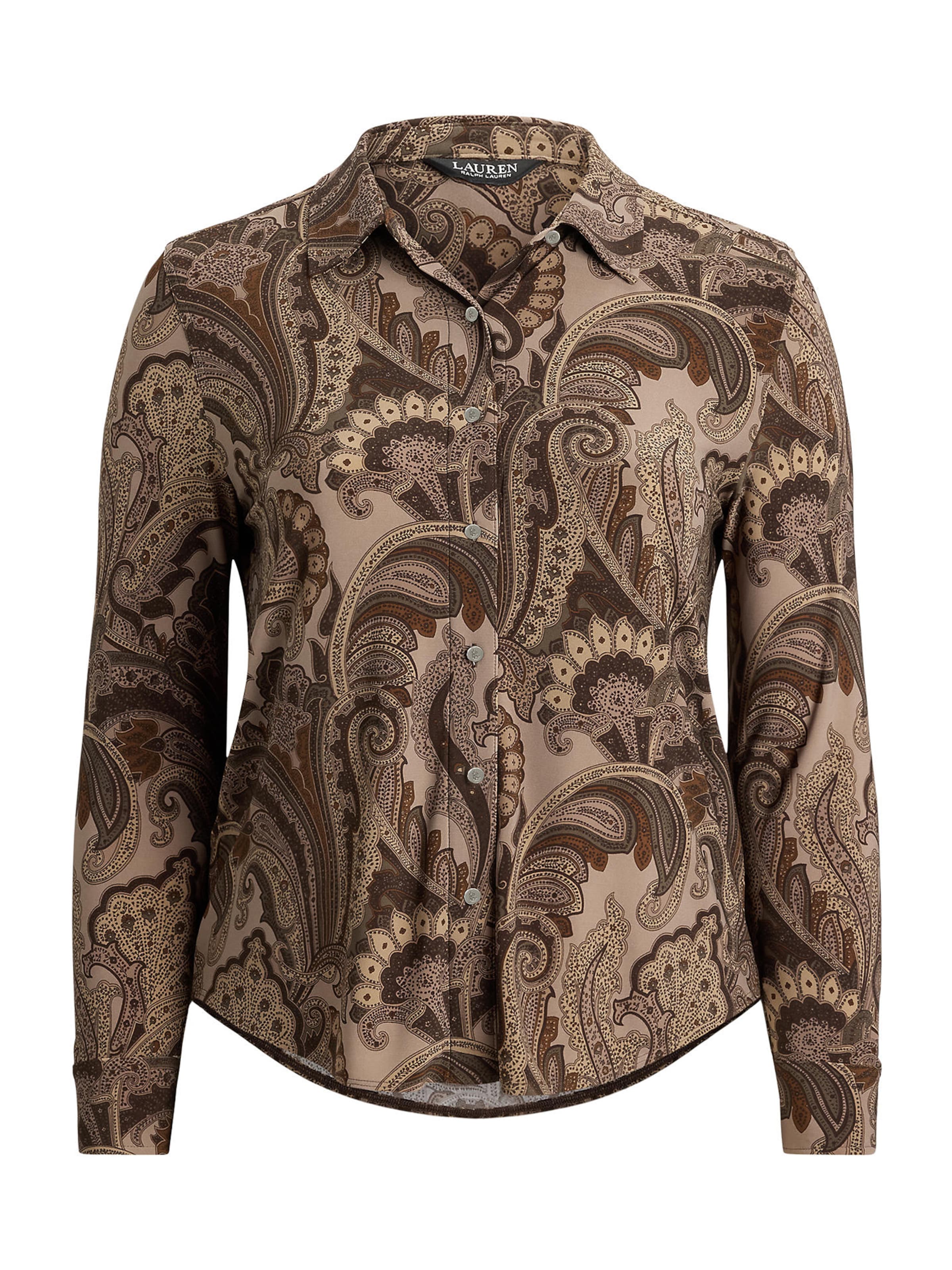 Chemisier 'DAQUANE' Lauren Ralph Lauren Plus en marron : devant