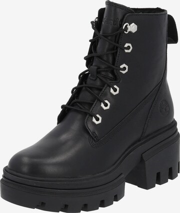TIMBERLAND Lace-Up Ankle Boots 'Everleigh' in Black: front
