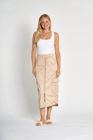 Zhrill Skirt in Beige