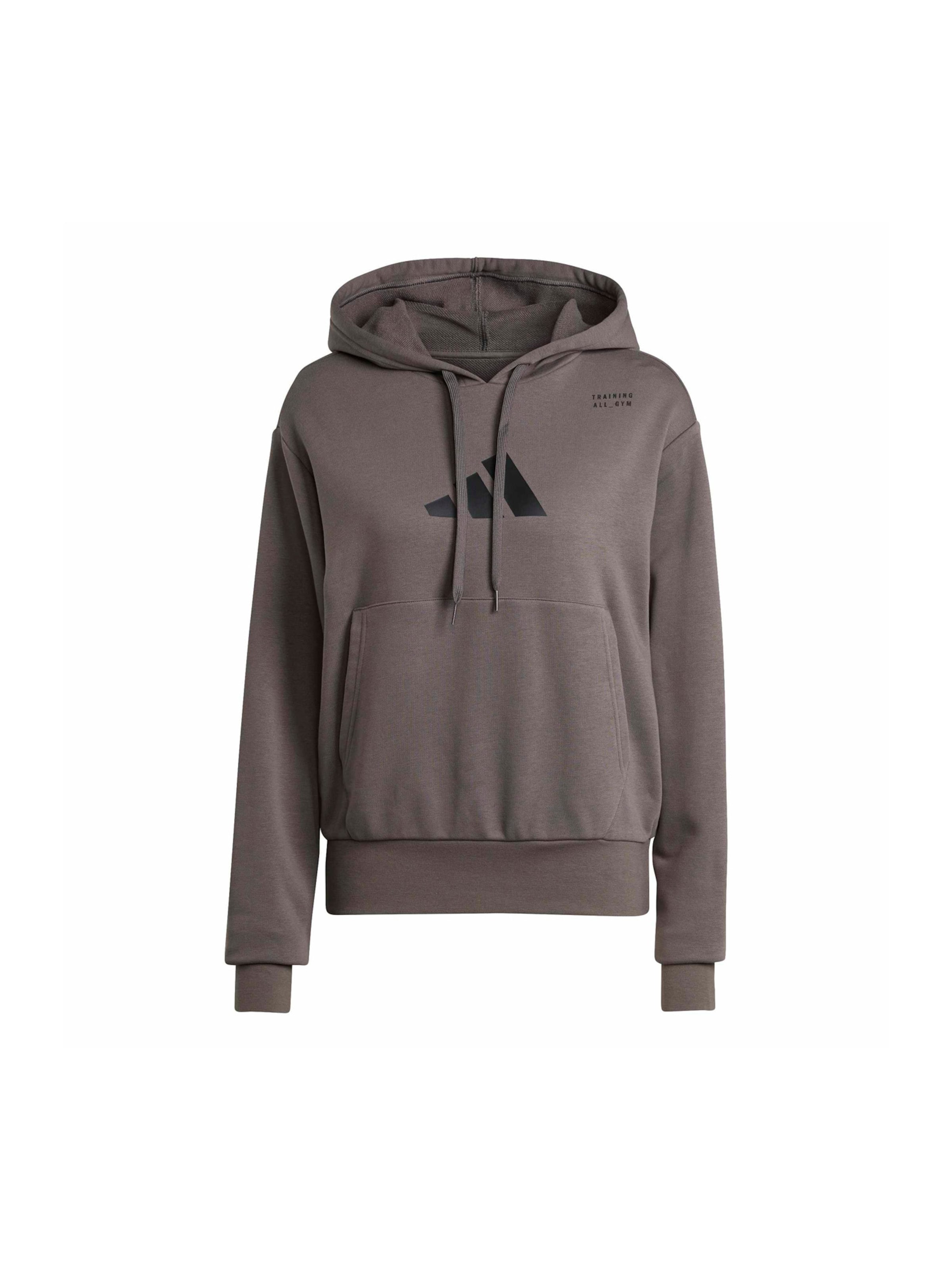 ADIDAS PERFORMANCE Αθλητική μπλούζα φούτερ σε καφέ: μπροστά