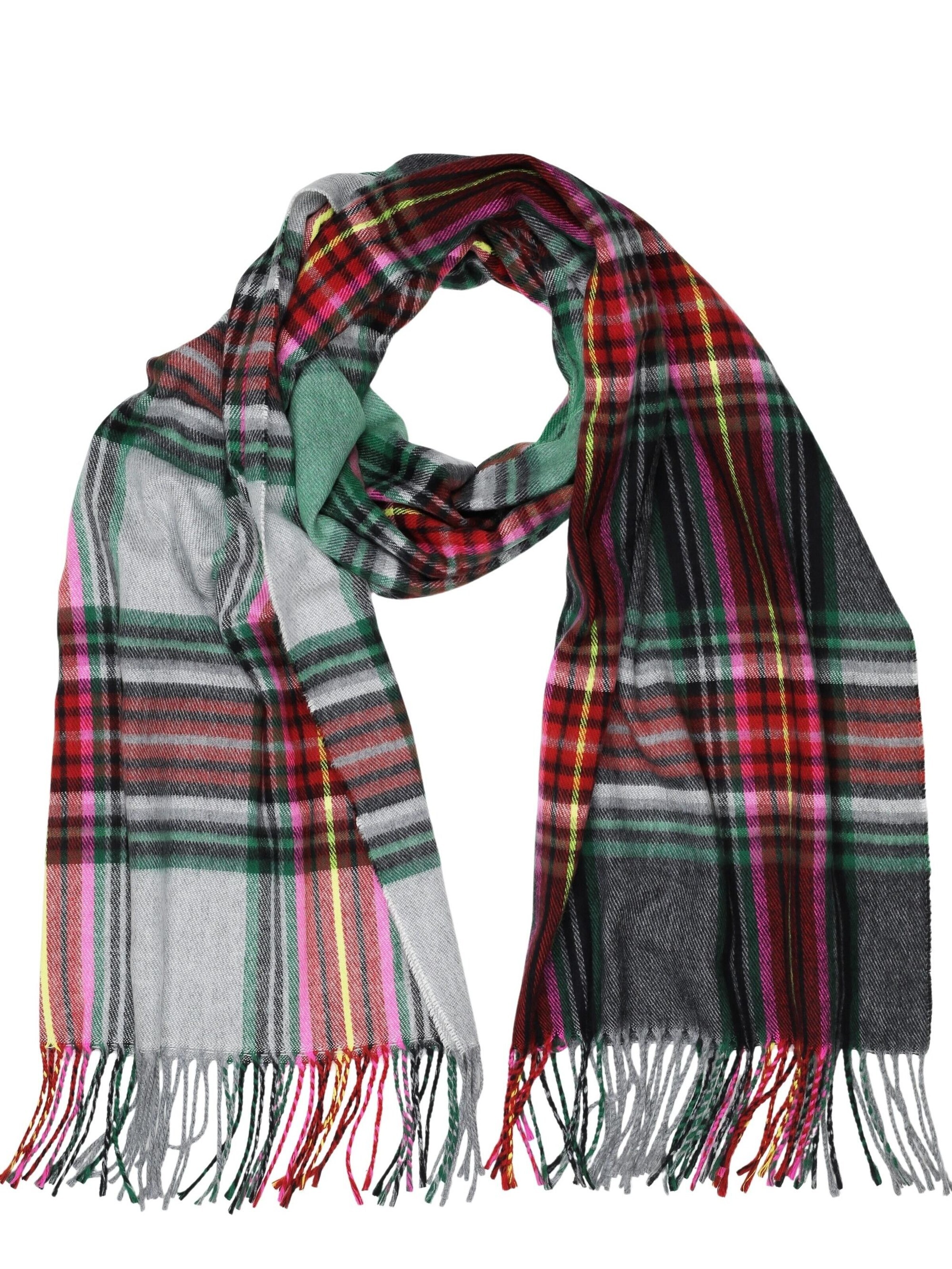 COLLEZIONE ALESSANDRO Scarf 'Multi' in Green: front