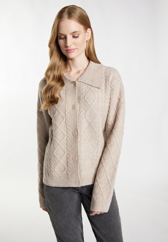 DreiMaster Vintage Knit cardigan in Beige: front