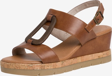 JANA Sandals in Brown: front