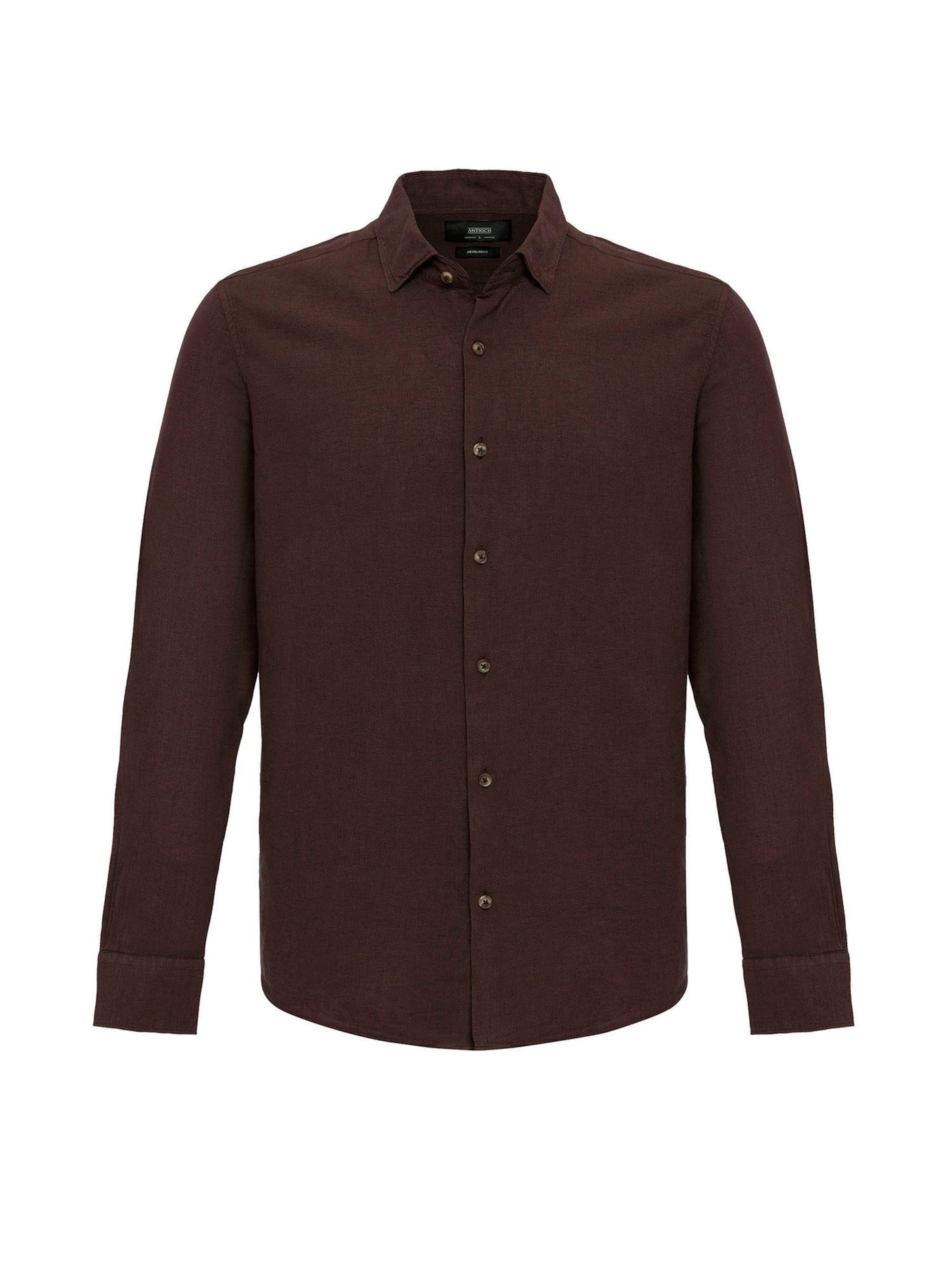 Antioch Regular Fit Skjorte i brun: forside