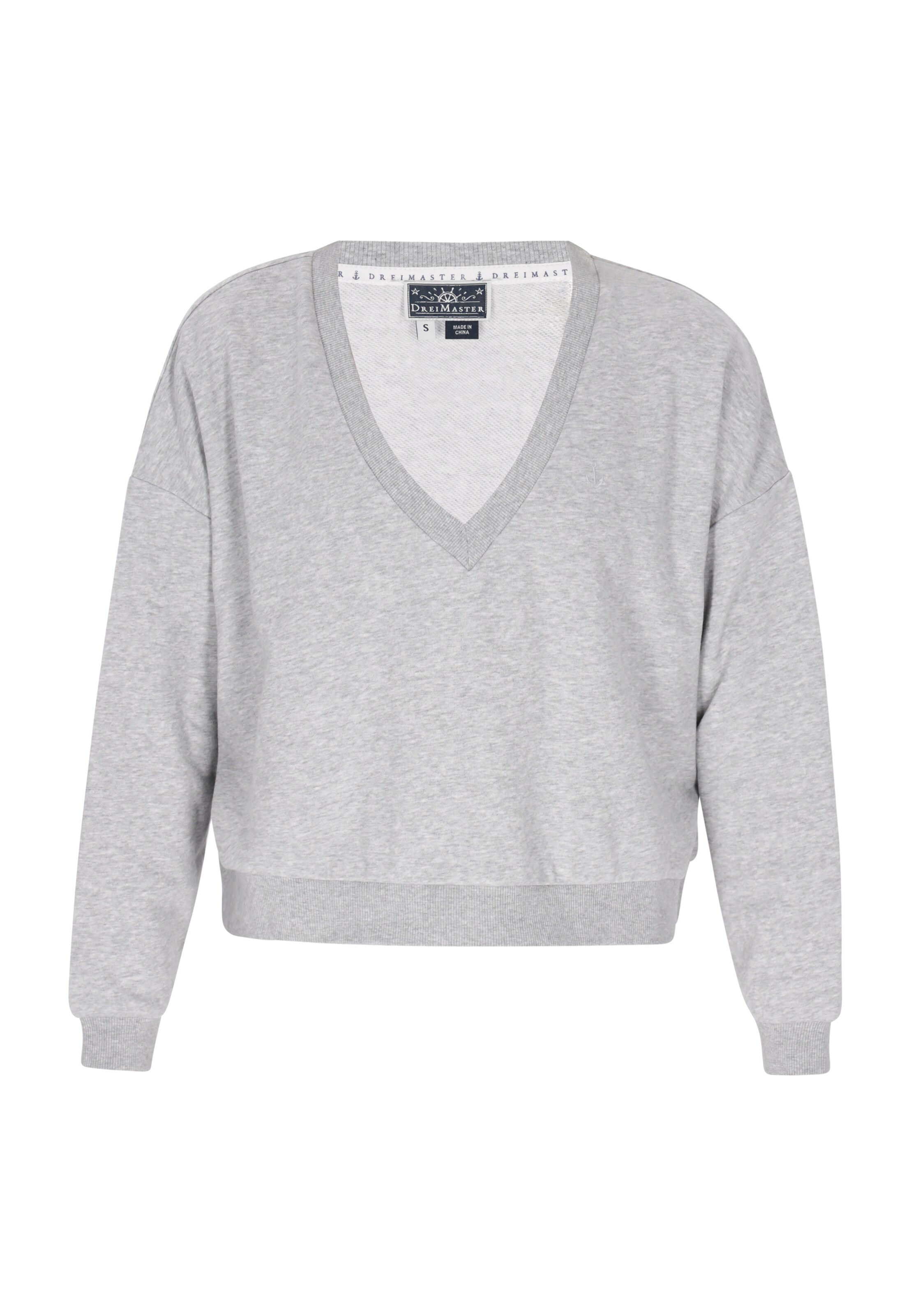 DreiMaster Maritim Sweatshirt in Grau: Vorderseite