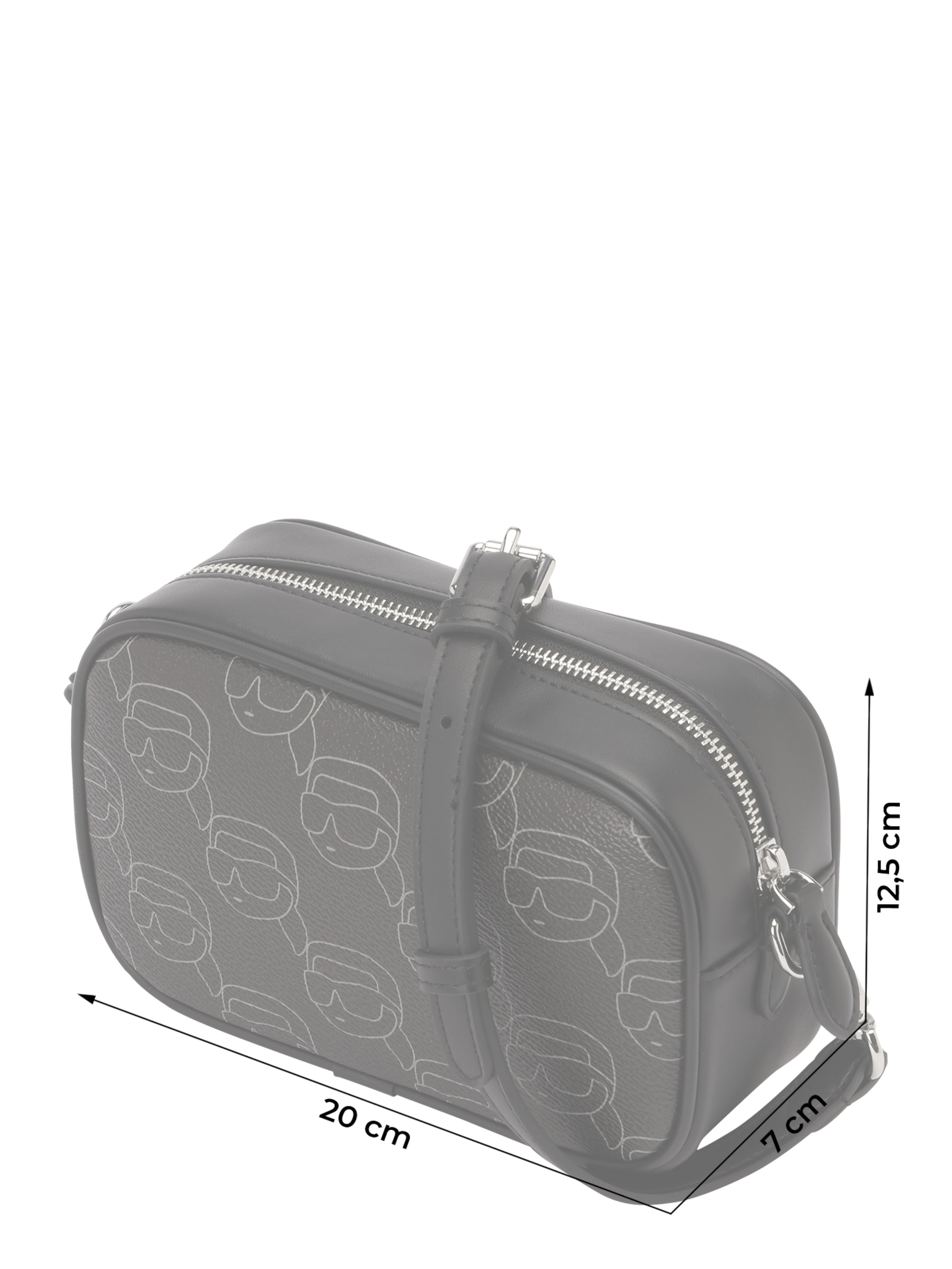 Geantă de umăr 'IKON' de la Karl Lagerfeld pe negru